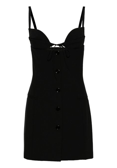 Abito nero dettaglio cut-out in nero - donna NENSI DOJAKA | NDSS24DR186BLK